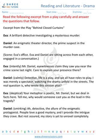 Reading And Literature   Drama 9