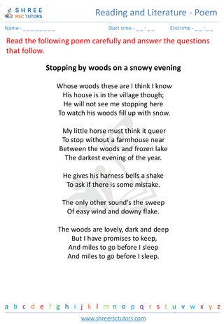 Reading And Literature   Poem 4