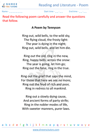 Reading And Literature   Poem 5