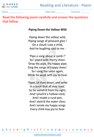 Reading And Literature   Poem 6