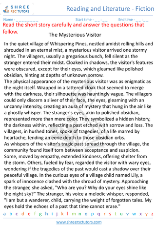 Reading And Literature   Fiction 5