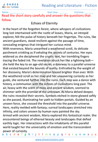 Reading And Literature   Fiction 4