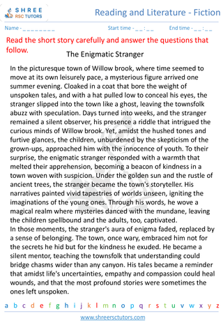 Reading And Literature   Fiction 3