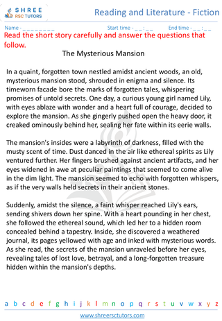 Reading And Literature   Fiction 8