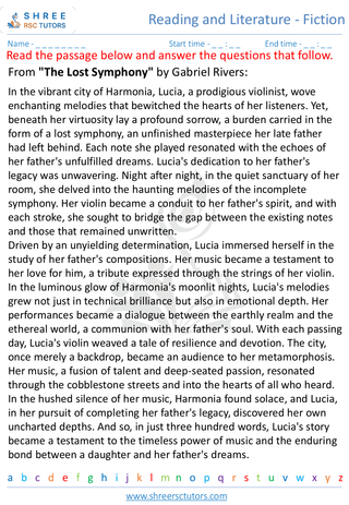 Reading And Literature   Fiction 9