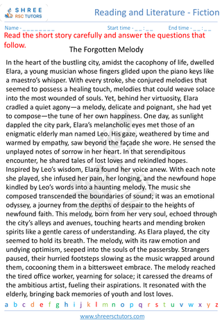 Reading And Literature   Fiction 6