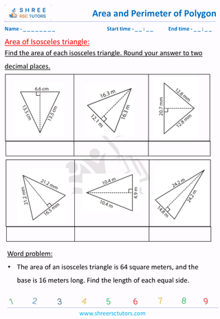 Area Of Isosceles Triangle (4)