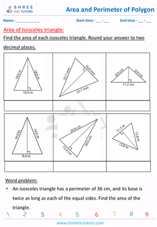 Area Of Isosceles Triangle (1)