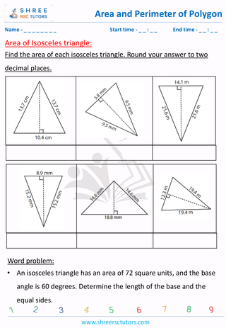 Area Of Isosceles Triangle (5)