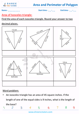 Area Of Isosceles Triangle (2)