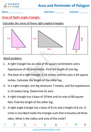 Area Of Right Angle Triangle (4)