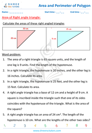 Area Of Right Angle Triangle (10)