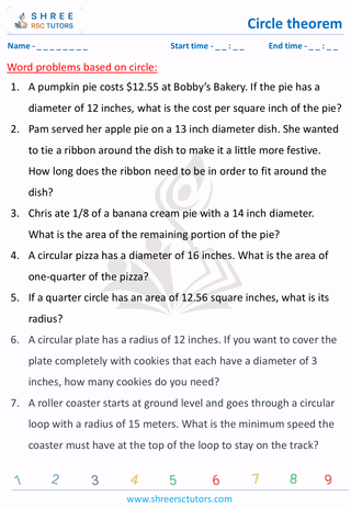 Word Problems On Circle Grade 8 (9)