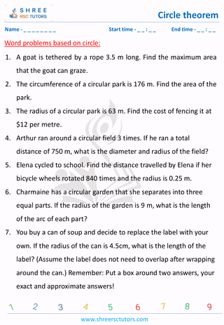 Word Problems On Circle Grade 8 (4)