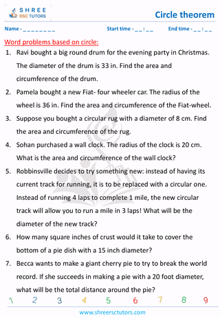 Word Problems On Circle Grade 8 (7)