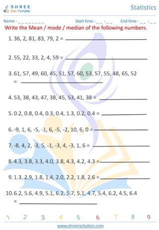 Mean, Mode And Median, Range (1)