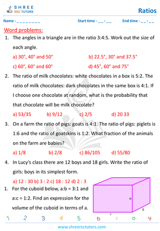 Word Problems On Ratios 3