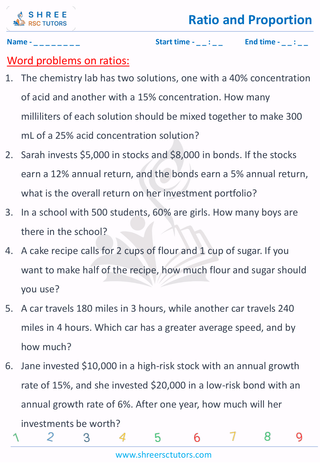 Word Problems On Ratios 1