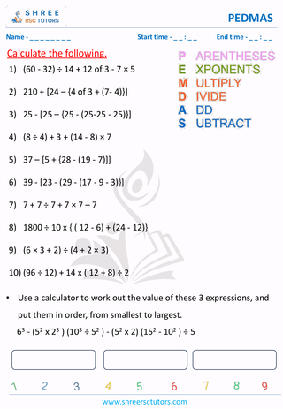 Complex PEDMAS Expressions (3)