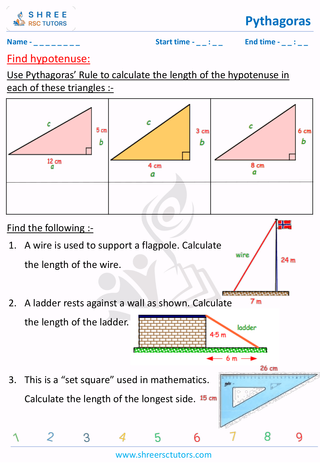 Find Hypotenuse (3)
