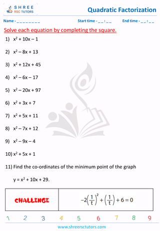 Completing The Square (3)