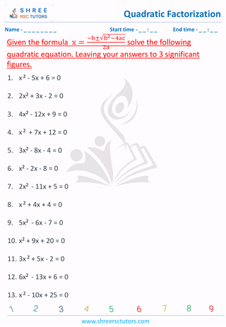 Using Quadratic Formula (2)