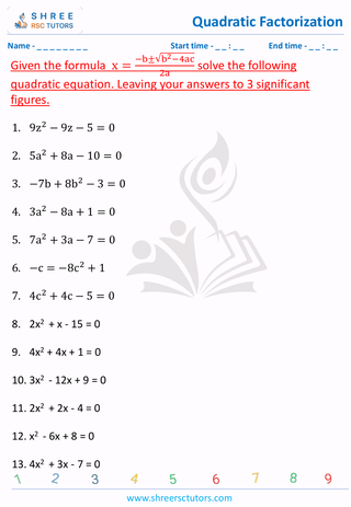 Using Quadratic Formula (1)