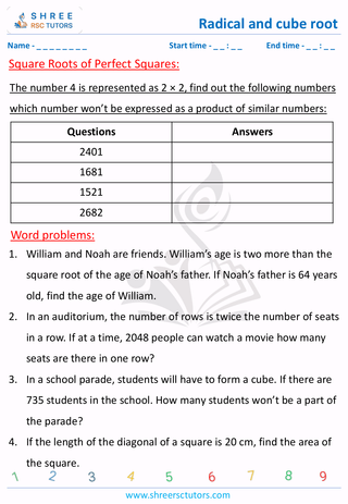 Square Roots Of Perfect Squares (4)