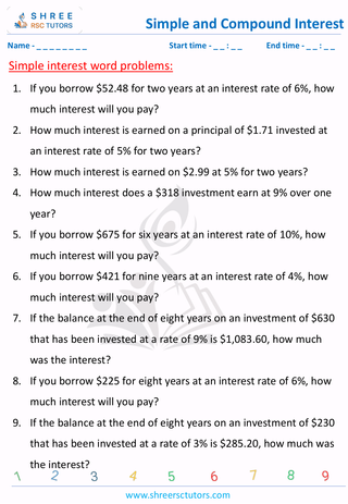 Simple Interest Word Problems (1)