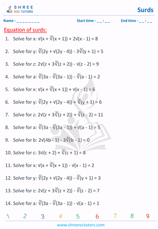 Equation Of Surds (3)