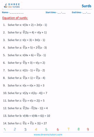 Equation Of Surds (5)