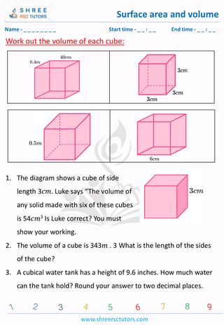 Volume Of Each Cube (1)