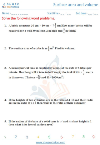 Surface Area And Volume Word Problems (2)
