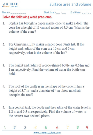 Surface Area And Volume Word Problems (3)