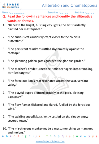 Alliteration And Onomatopoeia 4