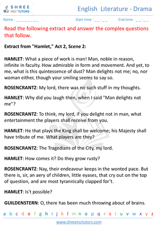 English  Literature   Drama 3