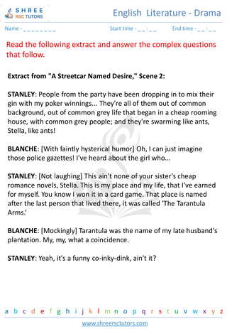 English  Literature   Drama 6