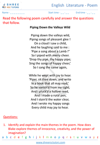 English  Literature   Poem 3