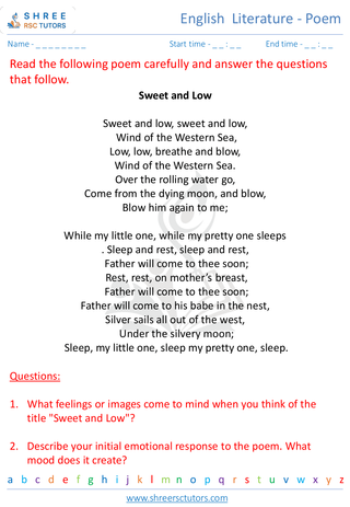 English  Literature   Poem 5