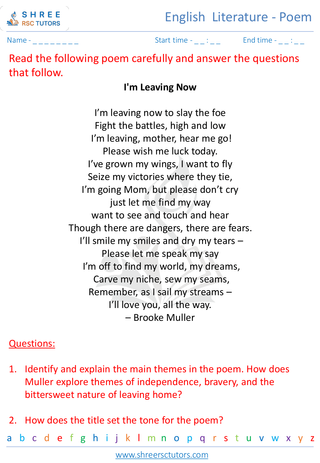 English  Literature   Poem 6