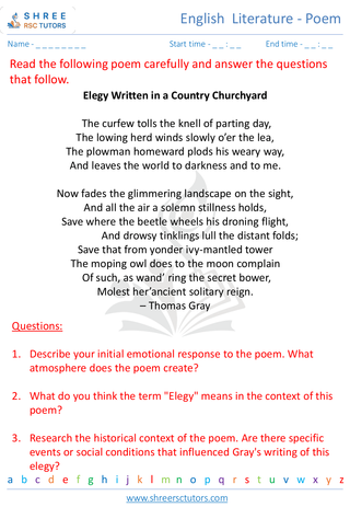 English  Literature   Poem 2