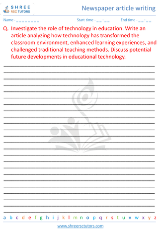 Newspaper Article Writing 7