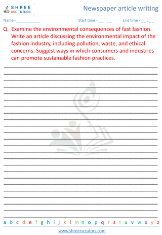 Newspaper Article Writing 8