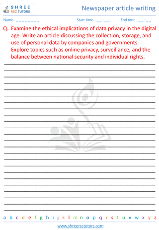 Newspaper Article Writing 4