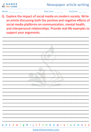 Newspaper Article Writing 2