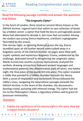 Reading Comprehension And Analysis   Non Fiction  4