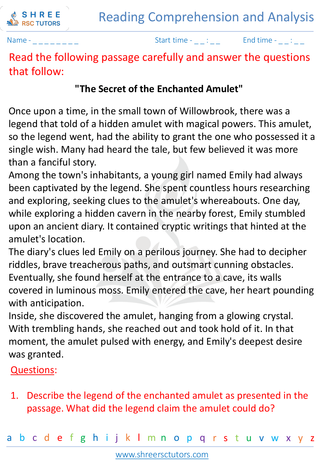 Reading Comprehension And Analysis   Non Fiction  2