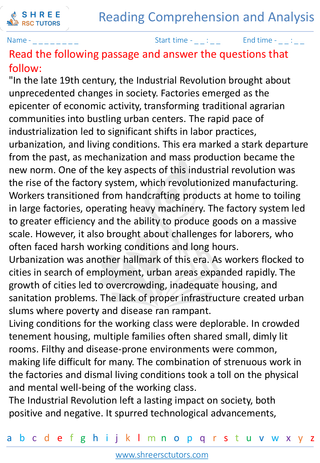 Reading Comprehension And Analysis   Non Fiction  7