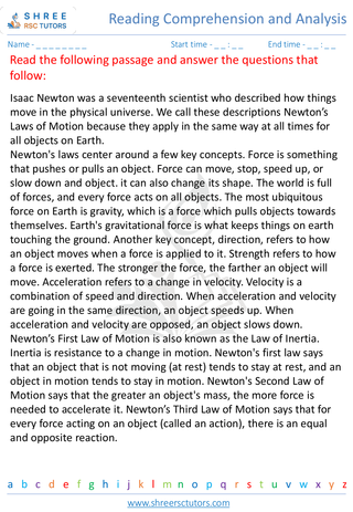 Reading Comprehension And Analysis   Non Fiction  10