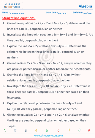 Straight Line Equations (3)